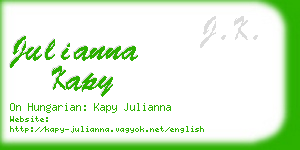 julianna kapy business card